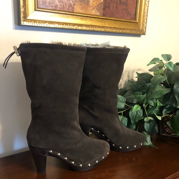 Michael Kors Sued and faux Fur lined Heel Boots - Picture 9 of 12